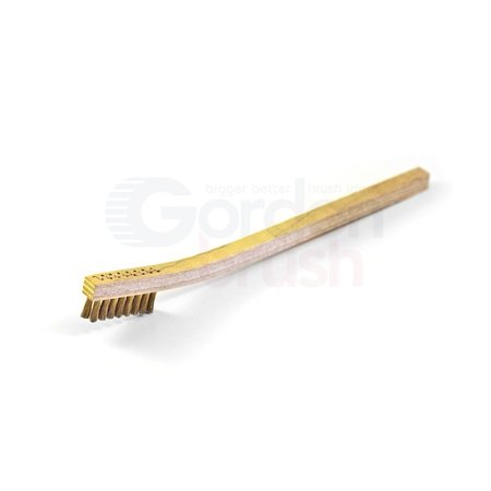 GORDON BRUSH 3x11 Row 0.016" Static Dissipative Nylon Bristle Al Handle Hand-Laced 14BG-12